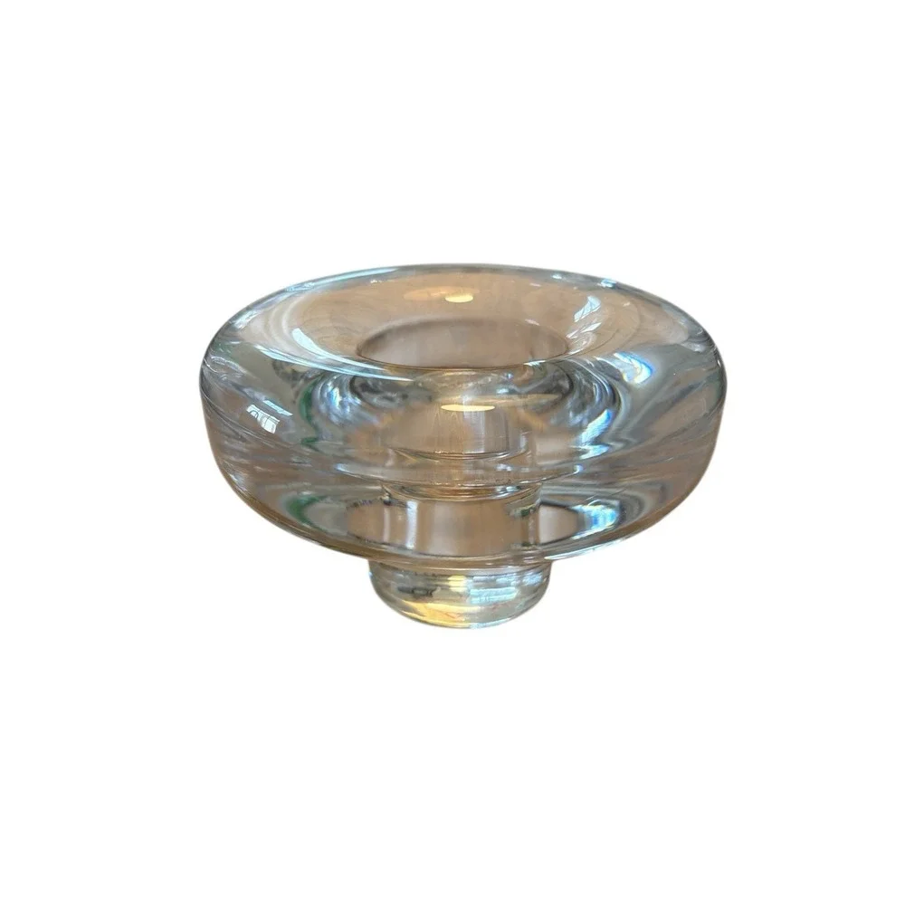 Dansk Mid Century Modern Crystal‎ Votive Taper Candle Holder